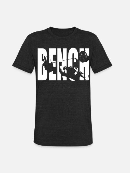 Bench Press - Unisex Tri-Blend T-Shirt - heather black