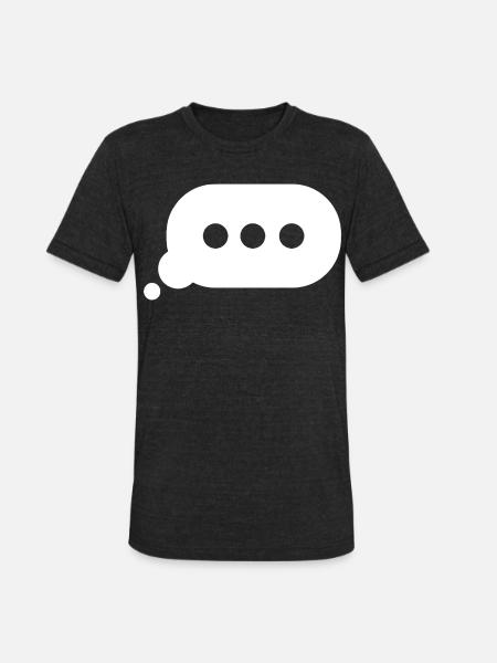 Typing Bubble - Unisex Tri-Blend T-Shirt - heather black