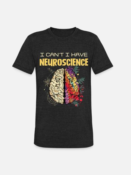 Neuroscience Brain Popart - Unisex Tri-Blend T-Shirt - heather black