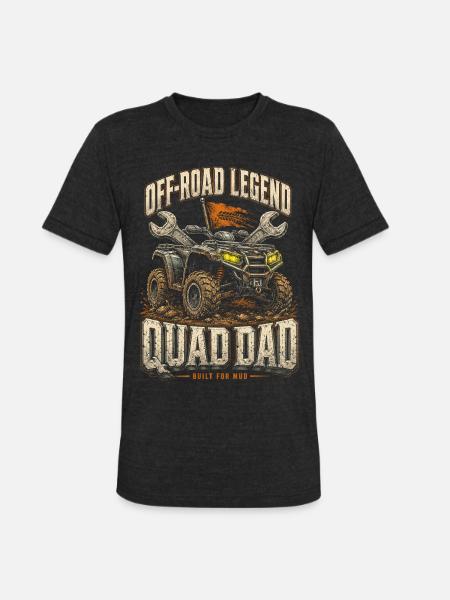 ATV Quad ATVs Quad Dad - Unisex Tri-Blend T-Shirt - heather black