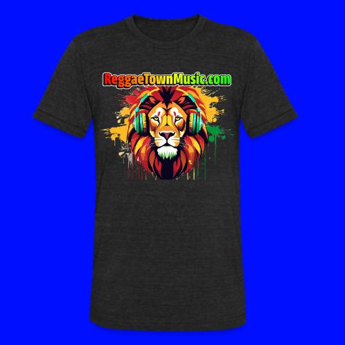 Reggae lion head music vibrant rasta dj art tee - T-shirt triple mélange pour hommes