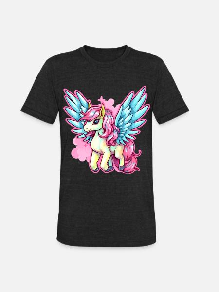 Pegasus - Unisex Tri-Blend T-Shirt - heather black