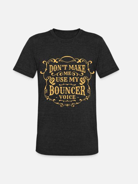 Bouncer Door Big - Unisex Tri-Blend T-Shirt - heather black