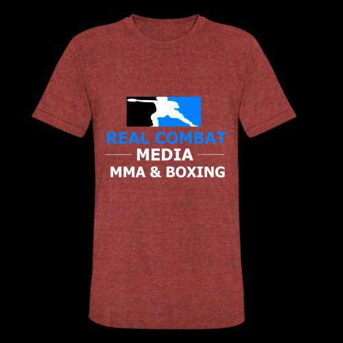 RCM MMA & BOXING Light Blue White Text - Unisex Tri-Blend T-Shirt