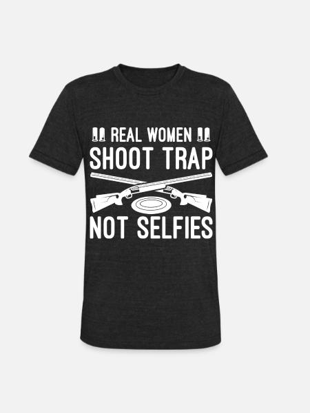 Trap shooting - Unisex Tri-Blend T-Shirt - heather black