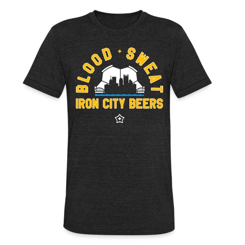 Blood, Sweat and Iron City Beers (Soccer) - Unisex Tri-Blend T-Shirt