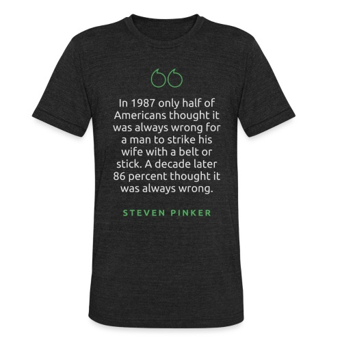 T Shirt Quote In 1987 only half of Americans thou - Unisex Tri-Blend T-Shirt