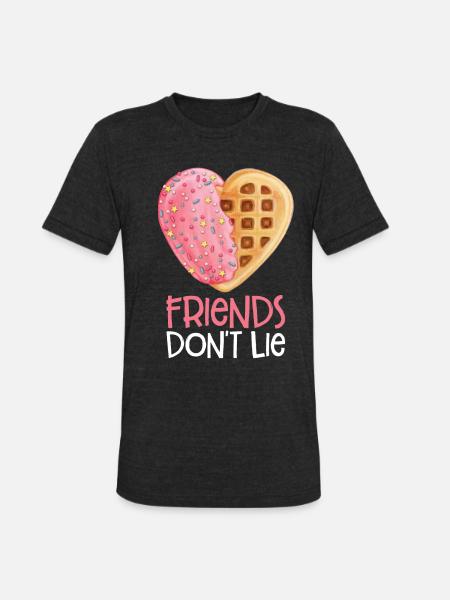 Friends Dont Lie - Unisex Tri-Blend T-Shirt - heather black