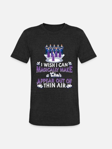 Choir Singing - Unisex Tri-Blend T-Shirt - heather black