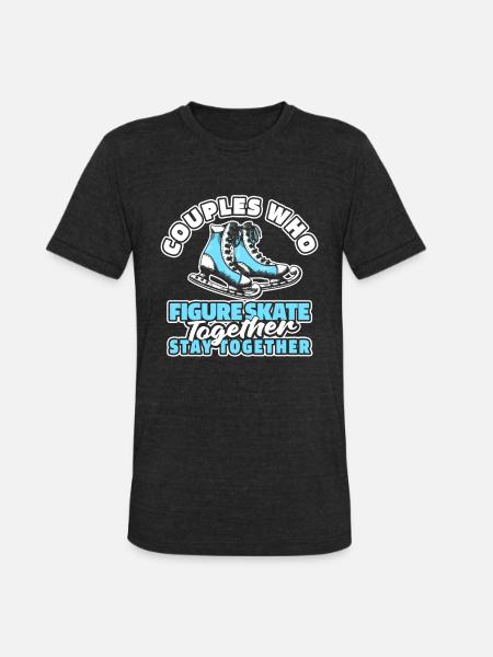 Figure Skating Couple - Unisex Tri-Blend T-Shirt - heather black