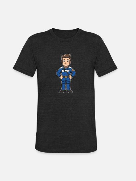 Emt Paramedic - Unisex Tri-Blend T-Shirt - heather black