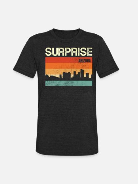 Surprise - Unisex Tri-Blend T-Shirt - heather black