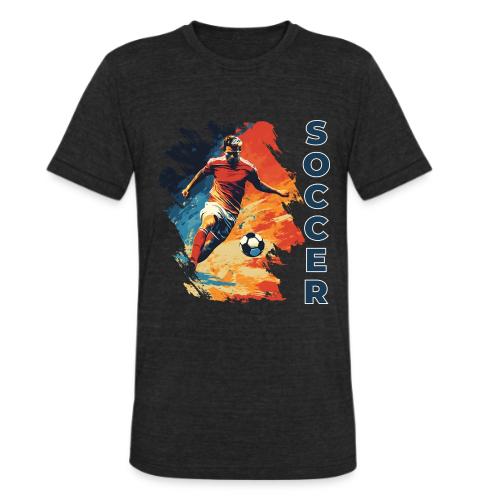 Soccer Action Pulse - Unisex Tri-Blend T-Shirt