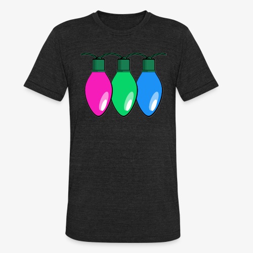Polysexual Pride Christmas Lights - Unisex Tri-Blend T-Shirt