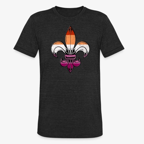 Lesbian Pride Flag Fleur de Lis - Unisex Tri-Blend T-Shirt