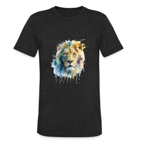 Splash-Art Lion Face - Unisex Tri-Blend T-Shirt