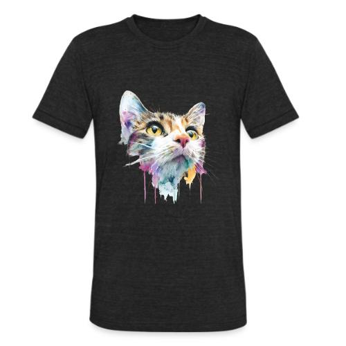 Chromatic Cat Splash - Unisex Tri-Blend T-Shirt