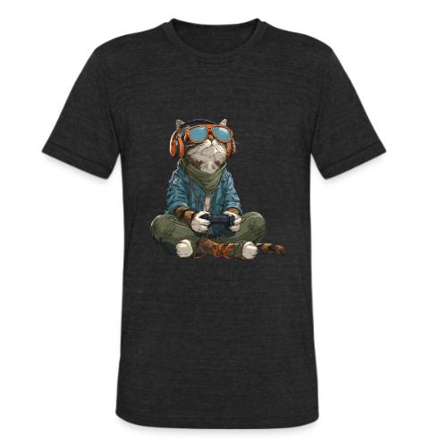 Cat: Purrfect Player - Unisex Tri-Blend T-Shirt