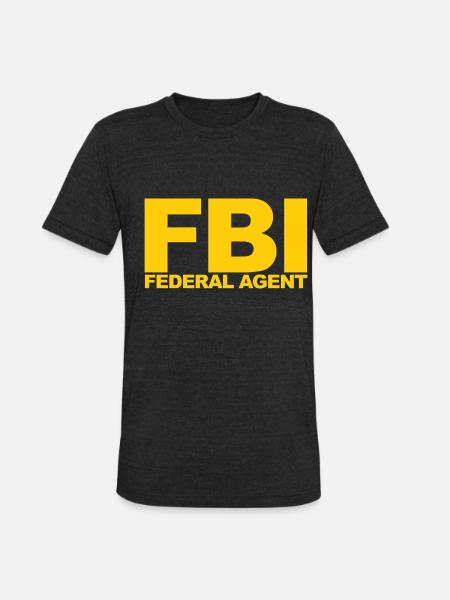 Fbi Federal Agent - Unisex Tri-Blend T-Shirt - heather black