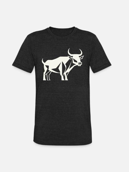 Bull Guardian - Unisex Tri-Blend T-Shirt - heather black