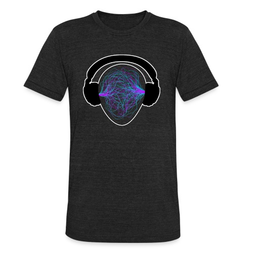 Headphones music waves - Unisex Tri-Blend T-Shirt