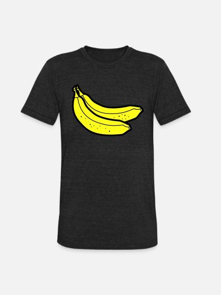 Bananas - Unisex Tri-Blend T-Shirt - heather black