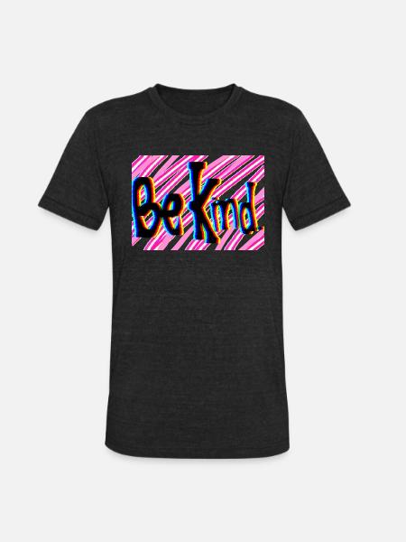 Bekind - Unisex Tri-Blend T-Shirt - heather black