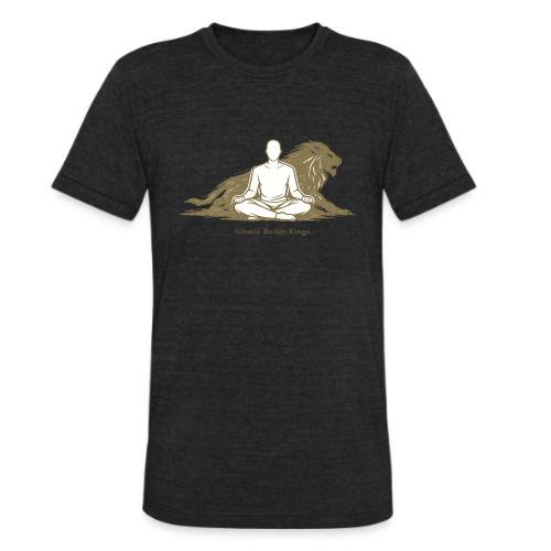 Silence Builds Kings Meditation Lion - Unisex Tri-Blend T-Shirt