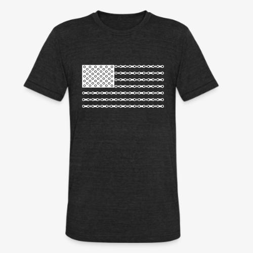 Bicycle Chain American Flag - Unisex Tri-Blend T-Shirt