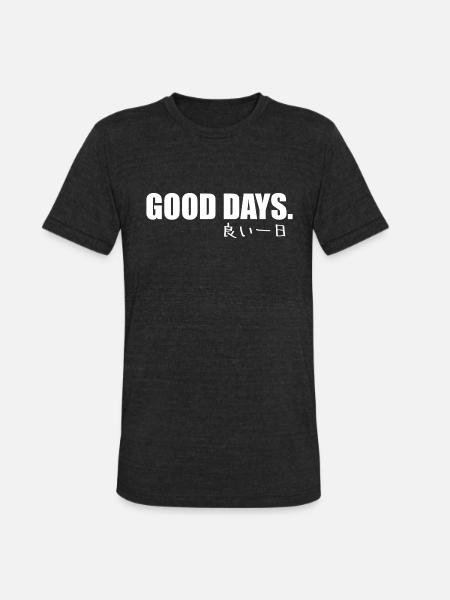 Good Days - Unisex Tri-Blend T-Shirt - heather black