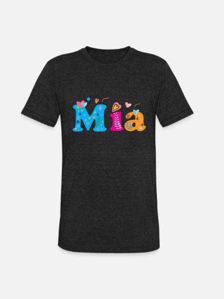 Mia - Unisex Tri-Blend T-Shirt - heather black