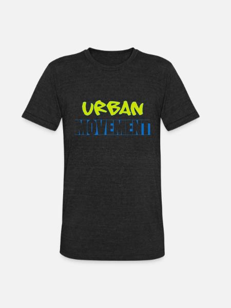 Urban Movement Neon Splash - Unisex Tri-Blend T-Shirt - heather black
