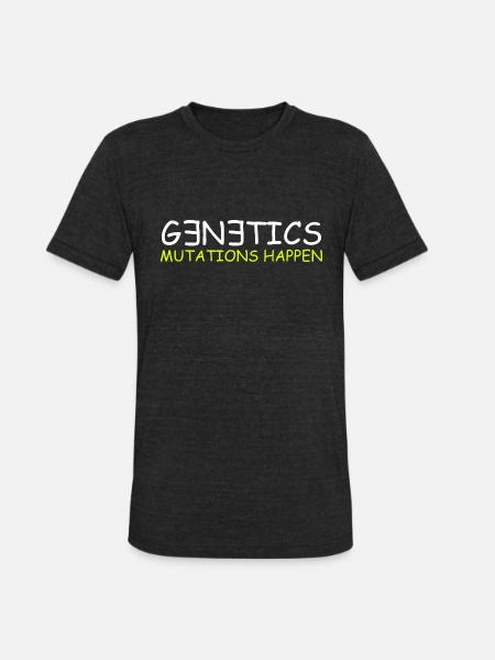 Genetics Mutations Happen - Unisex Tri-Blend T-Shirt - heather black
