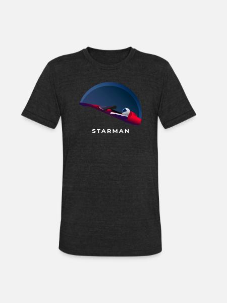 SpaceX Tesla Starman - Unisex Tri-Blend T-Shirt - heather black