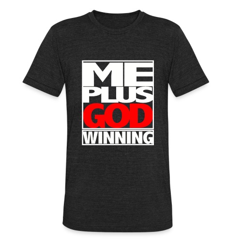 ME GOD WIN WHT - Unisex Tri-Blend T-Shirt