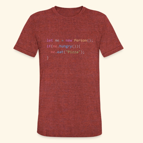 Pizza Code - Colored Version - Unisex Tri-Blend T-Shirt