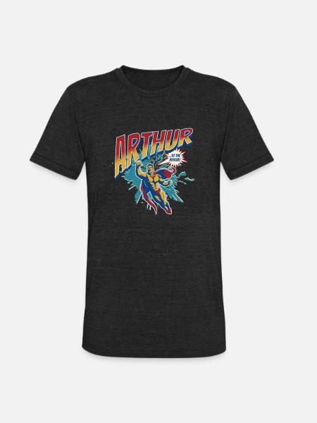 Superhero Arthur - Unisex Tri-Blend T-Shirt - heather black