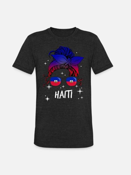Haiti - Unisex Tri-Blend T-Shirt - heather black