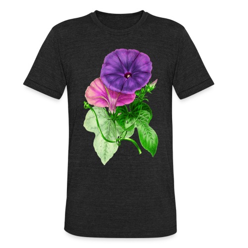 Vintage Mallow flower - Unisex Tri-Blend T-Shirt