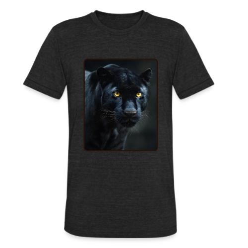 Black Panther Glowing Eyes Design - Unisex Tri-Blend T-Shirt
