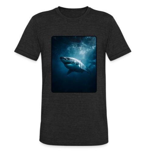 Great White Shark Ocean Design - Unisex Tri-Blend T-Shirt