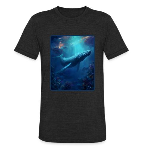 Humpback Whale Ocean Reef Design - Unisex Tri-Blend T-Shirt