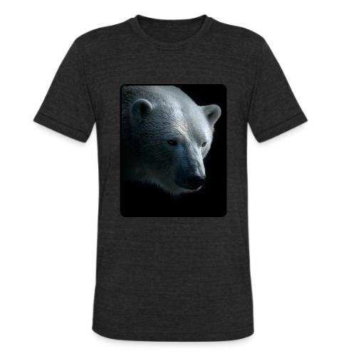 Polar Bear Close-Up Wildlife Design - Unisex Tri-Blend T-Shirt