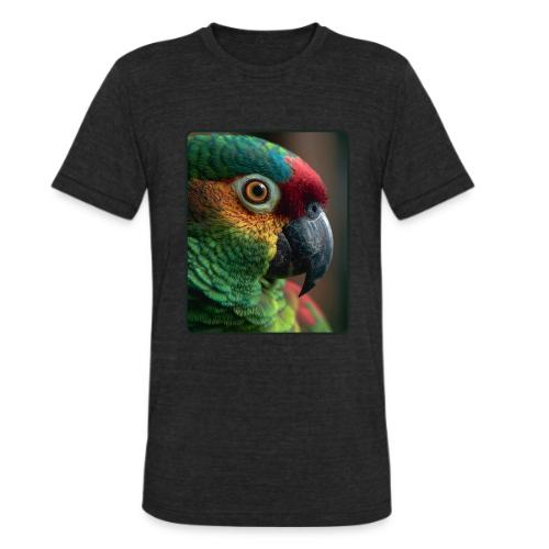 Colorful Parrot Close-Up Design - Unisex Tri-Blend T-Shirt