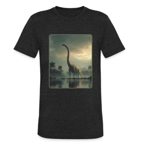Brachiosaurus Misty Lake Design - Unisex Tri-Blend T-Shirt