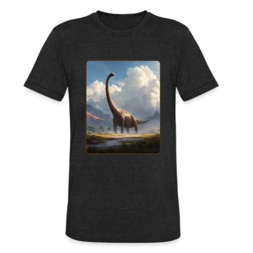 Brachiosaurus Valley Landscape Design - Unisex Tri-Blend T-Shirt
