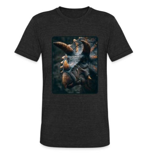 Triceratops Detailed Portrait Design - Unisex Tri-Blend T-Shirt