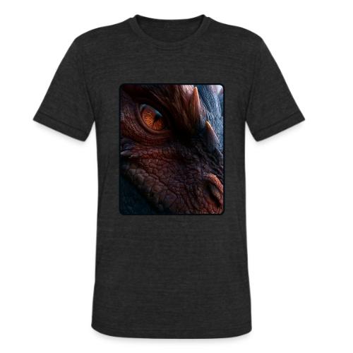 Fierce Ancient Dragon Portrait Design - Unisex Tri-Blend T-Shirt