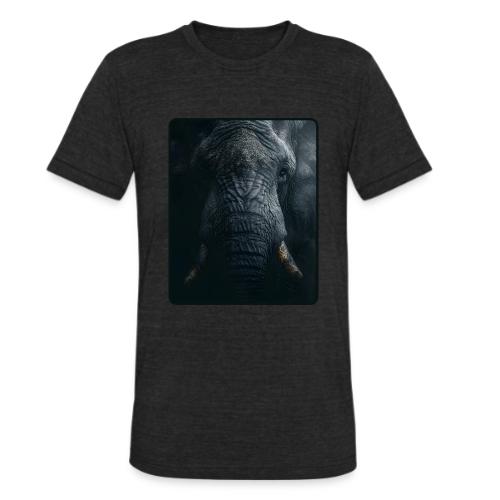 Shadow Elephant Intense Eyes Design - Unisex Tri-Blend T-Shirt