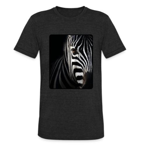 Zebra High Contrast Portrait Design - Unisex Tri-Blend T-Shirt
